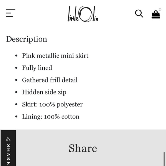 Metallic pink mini skirt - Picture 5 of 6